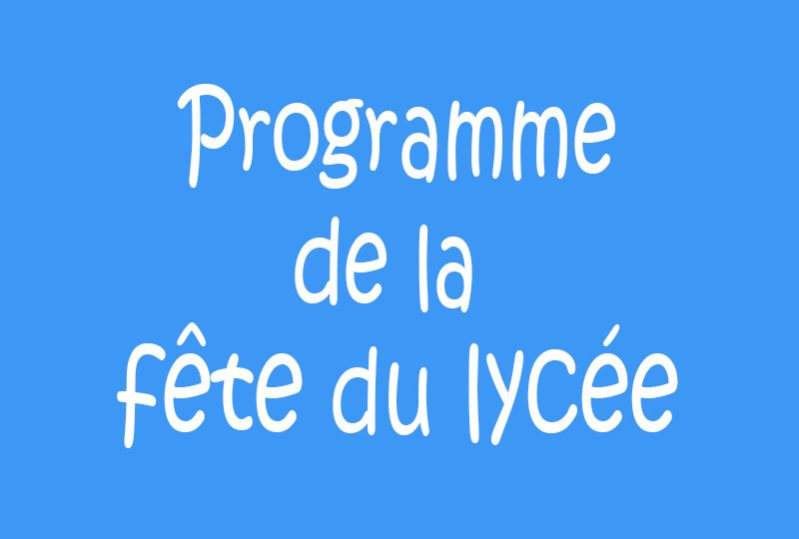 Programme De La Fete Du Lycee 17 京都国際フランス学園